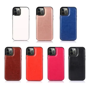PU leather wallet case iPhone 15