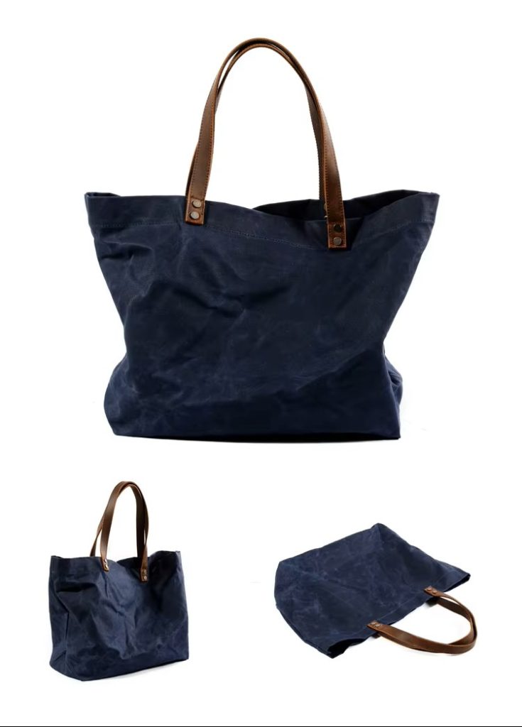 waterproof wax canvas tote bag