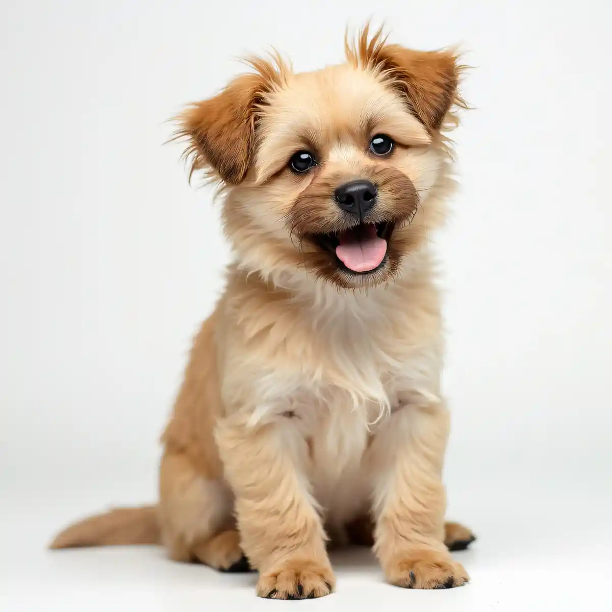 Pet products carefully sourced by LPS Group. Sitting Puppy with Open Mouth on White Background