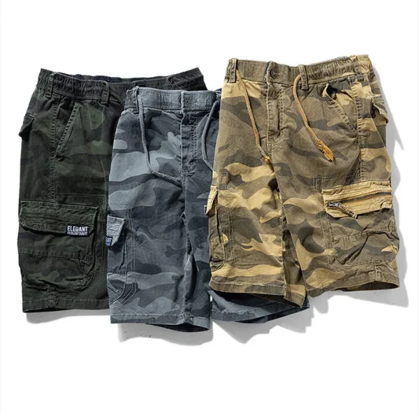 men camouflage cargo shorts